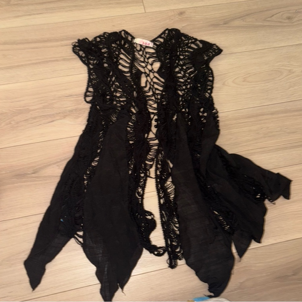 Black Crochet Vest Top - Check Photos